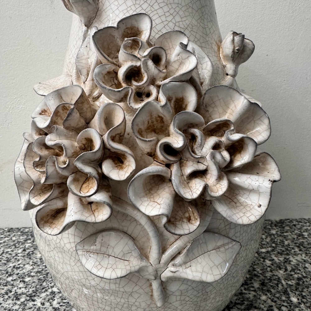 Luxury Bloom 12 1/4" Tall Ceramic Vase - Picture 13 of 13